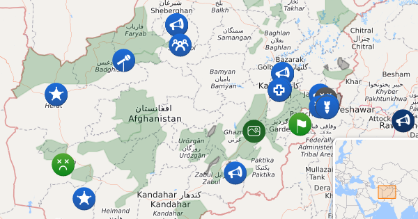 Afghanistan News Map Security Alerts From Afghanistan Afghanistan Liveuamap Com