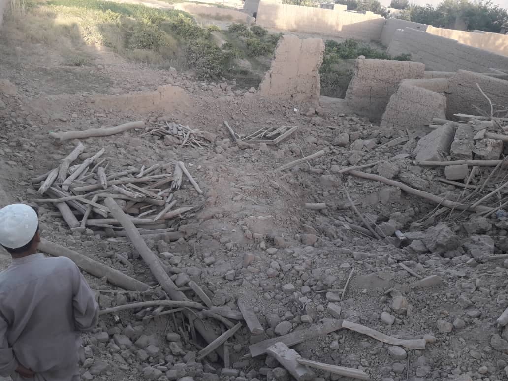 Air strikes hit Logar province Afghanistan   