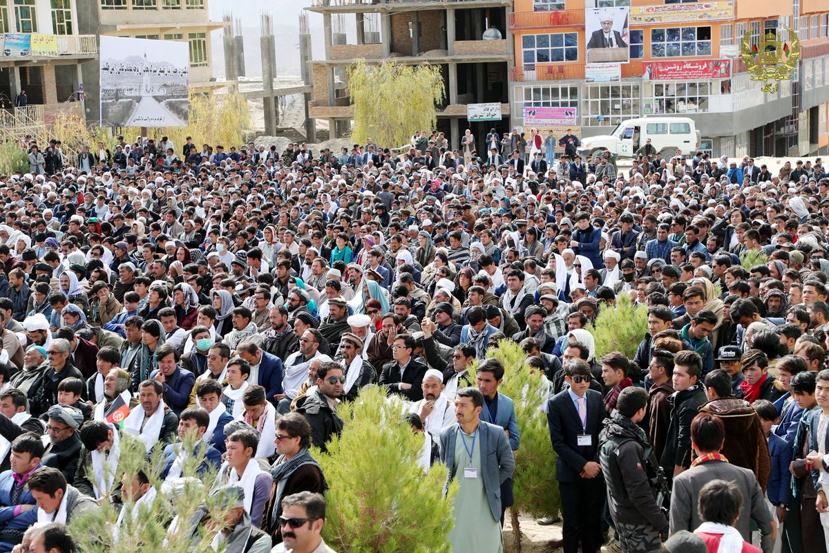 President @ashrafghani in Daikundi province.   