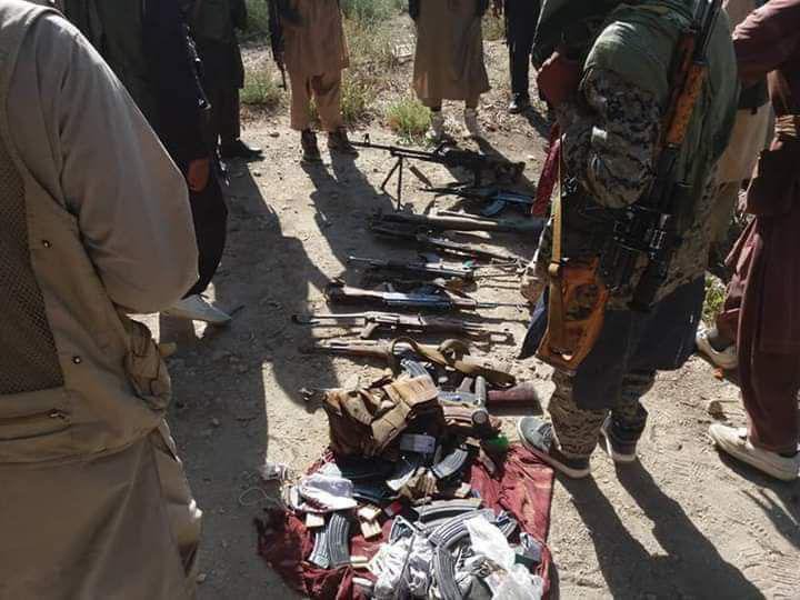 Weapons and equipment captured by the Taliban from ISKP in Khogyani, Nangarhar.