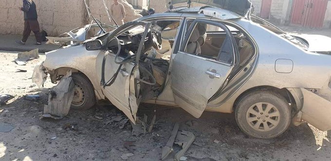 IED attack targeting moving vehicle injured at least three policemen in Lashkargah, Helmand yesterday