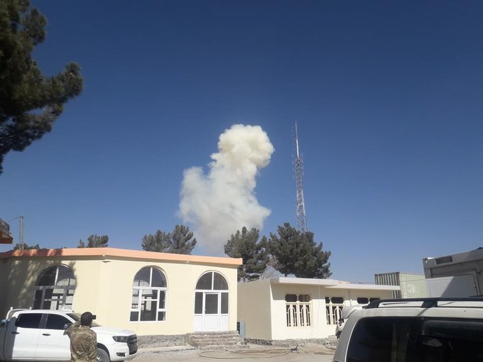 Images:  Aftermath of VBIED explosion in Qalat, Zabul. Over a dozen people were killed and wounded. Apparently, a local official was the target but survived