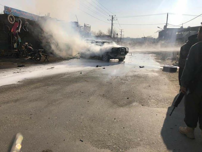 Images:  2 killed and at least 8 wounded in MIED blast targeting vehicle of Kapisa Ulema Council in Mahmud-i-Raqi, Kapisa yesterday