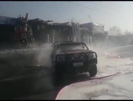 Images:  2 killed and at least 8 wounded in MIED blast targeting vehicle of Kapisa Ulema Council in Mahmud-i-Raqi, Kapisa yesterday