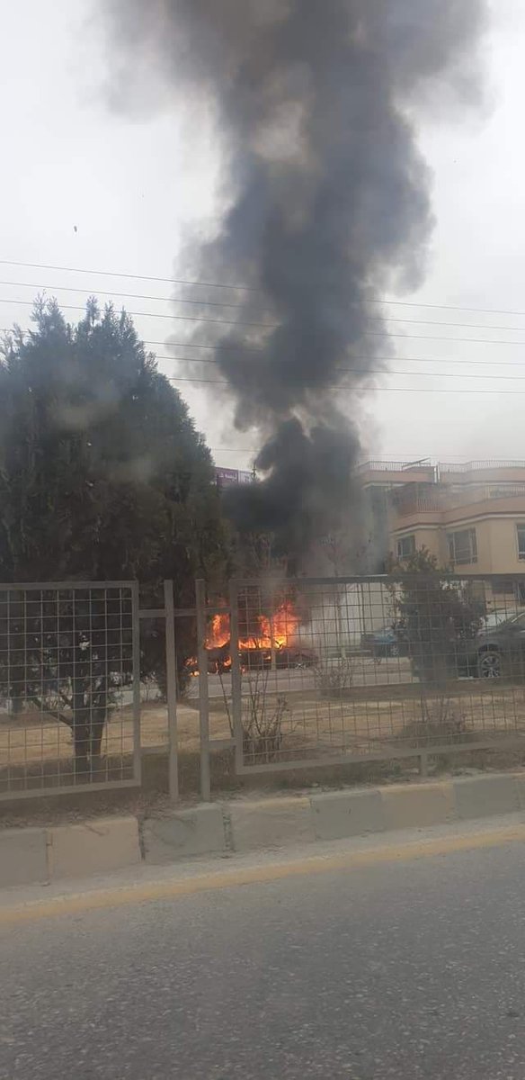 Images:  From the aftermath of today's IED blast targeting a Toyota Corolla vehicle in Darulaman Road in the west of Kabul