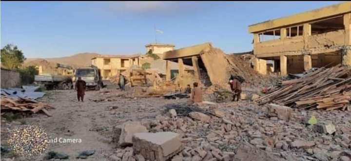 Pictures show aftermath of Taliban attack on Nerkh district of Maidan Wardak province. The group captured the district nearly a week ago