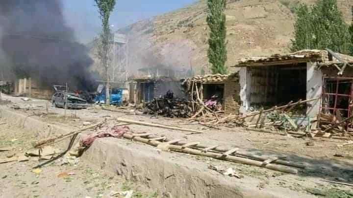 Air strikes targeted Shohada district center Badakhshan