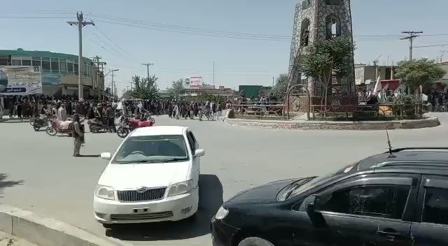 Taliban entered Sharana, the capital of Paktika province, and the whole city was captured. The soldiers surrendered in groups. Video