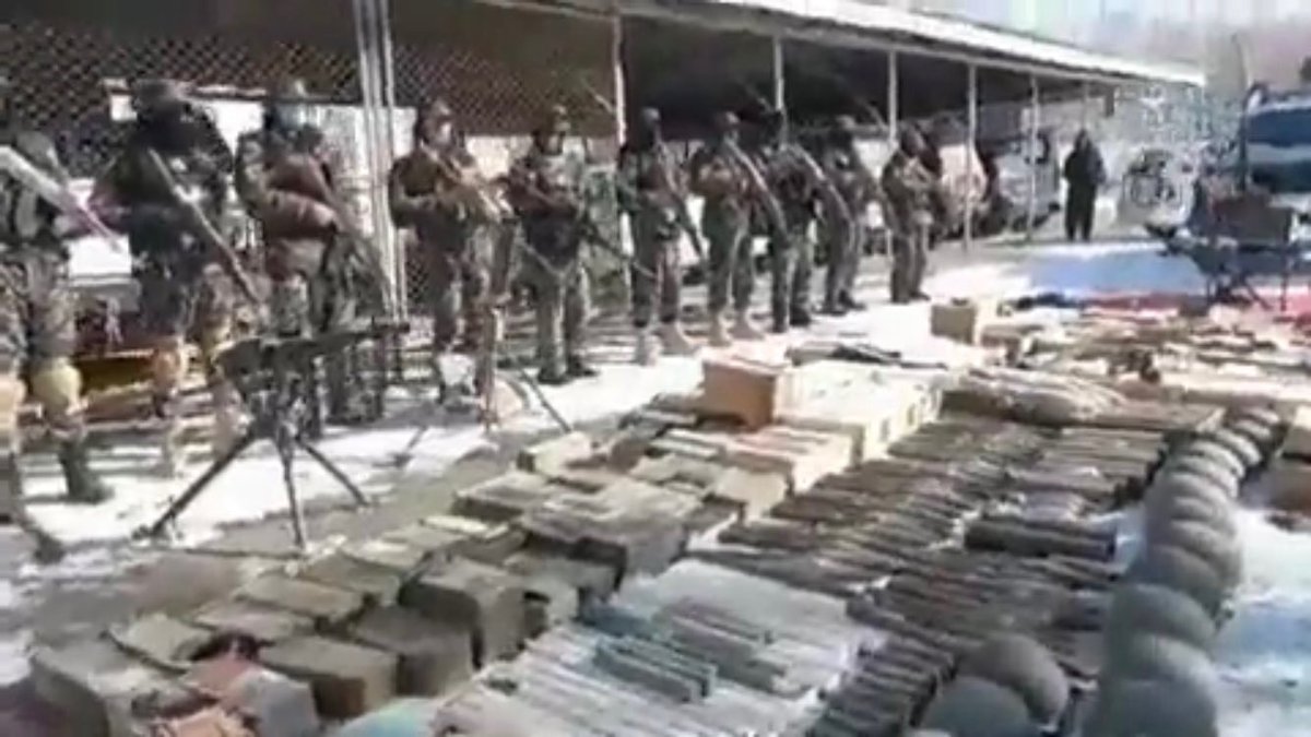 Taliban: We discovered and confiscated a cache of ammunition and weapons of Commander Alipour in Wardak Square