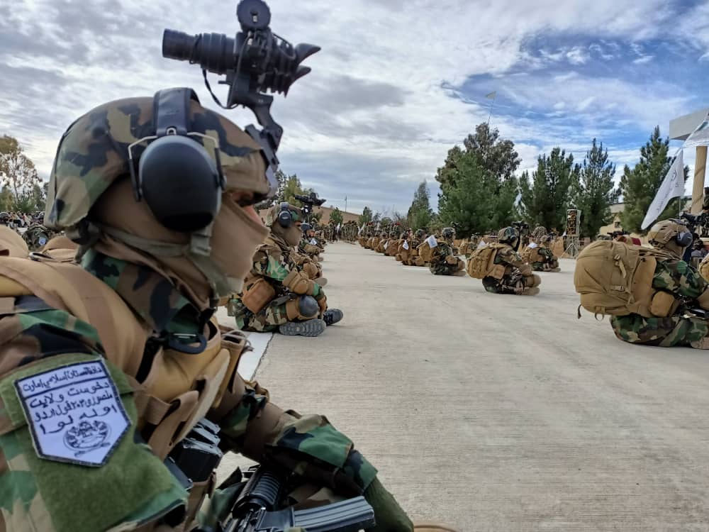 150 new Taliban recruits completed military training from 203rd Mansouri Corps HQ in Khost