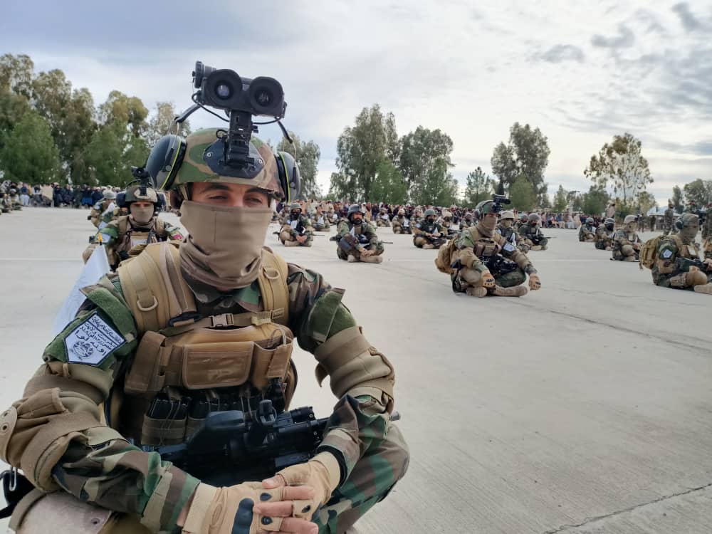 150 new Taliban recruits completed military training from 203rd Mansouri Corps HQ in Khost