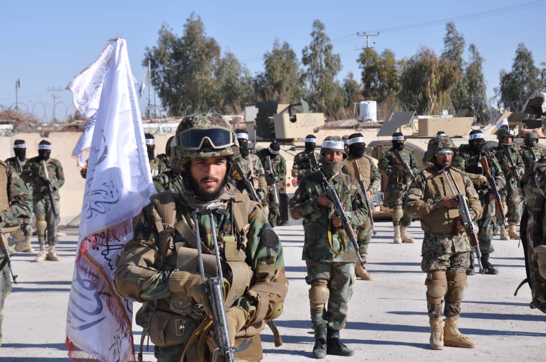 Taliban government's MoD announced 600 new Taliban recruits completed military training from 215th al-Azam Corps HQ in Helmand