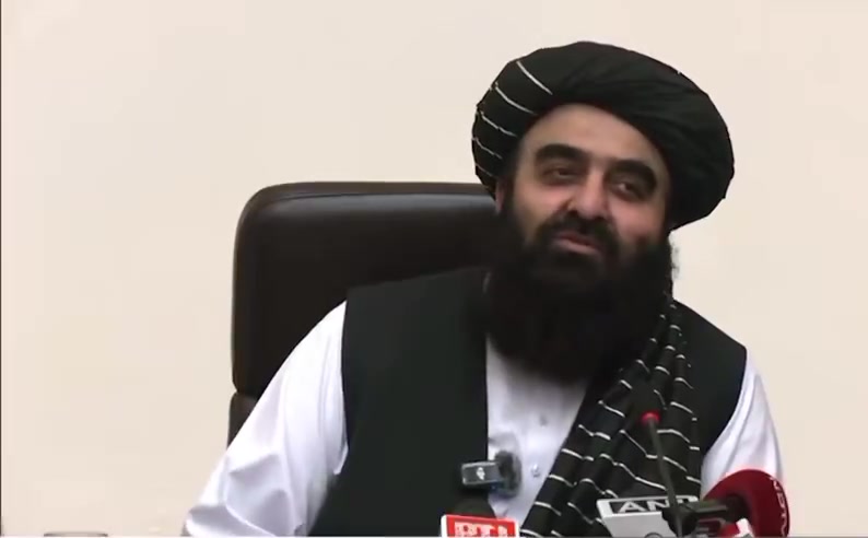 Afghan Foreign Minister Amir Khan Muttaqi from India, asks Pakistan for evidence on their accusation that Afghan soil is used for terror. Responding to question Muttaqi says no terror groups including Lashkar e Tayyiba and Jaish e Muhammad now operate on Afghan soil.
