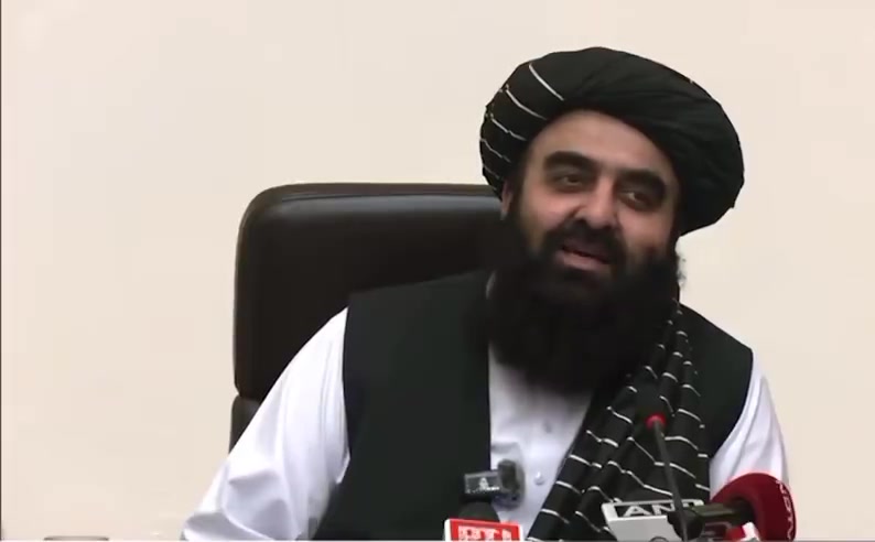 Afghan Foreign Minister Amir Khan Muttaqi from India, asks Pakistan for evidence on their accusation that Afghan soil is used for terror. Responding to question Muttaqi says no terror groups including Lashkar e Tayyiba and Jaish e Muhammad now operate on Afghan soil.
