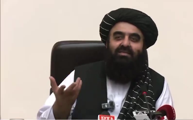 Afghan Foreign Minister Amir Khan Muttaqi from India, asks Pakistan for evidence on their accusation that Afghan soil is used for terror. Responding to question Muttaqi says no terror groups including Lashkar e Tayyiba and Jaish e Muhammad now operate on Afghan soil.
