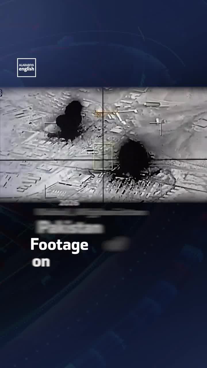 Pakistani security sources release a monochrome video showing what they say are airstrikes in Kabul