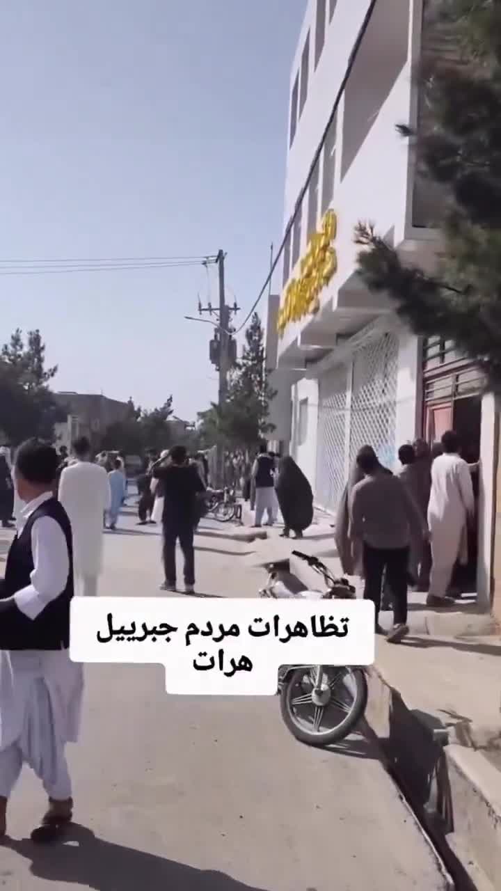 Protesters in Herat being fired upon today by gunmen of the Taliban regime.