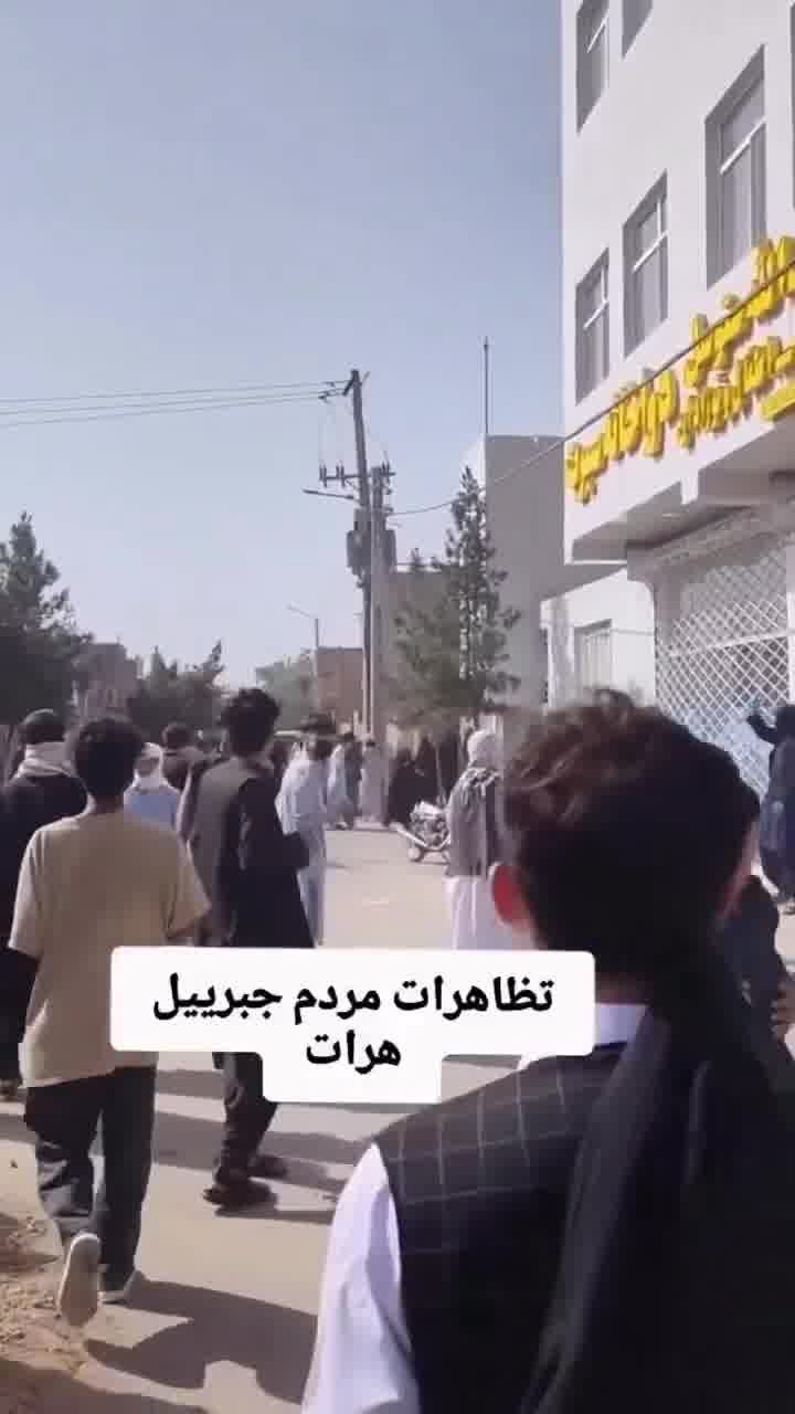 Protesters in Herat being fired upon today by gunmen of the Taliban regime.