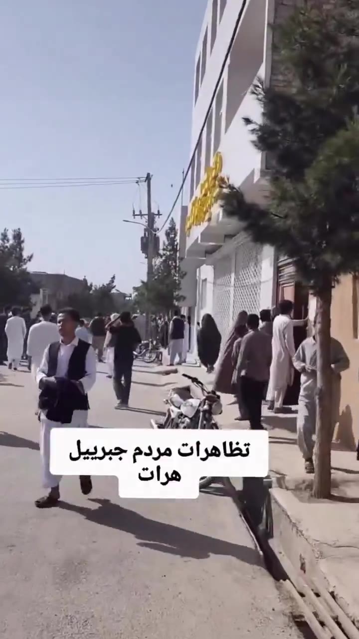 Protesters in Herat being fired upon today by gunmen of the Taliban regime.